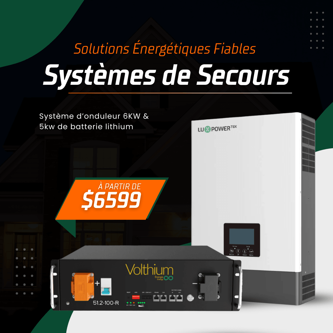 Système Onduleur 6KW & Batterie Lithium 5KW