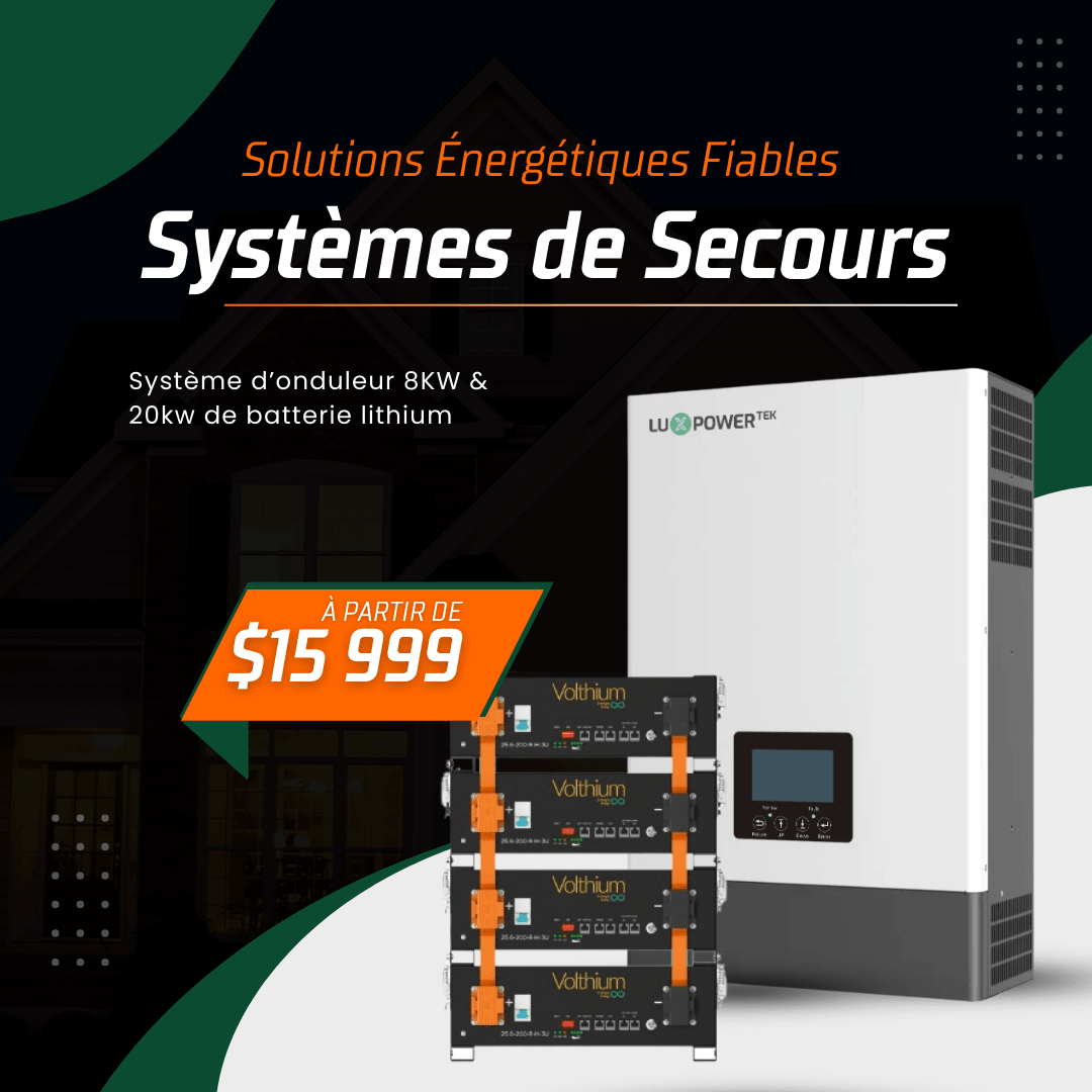 Système Onduleur 8KW & Batterie Lithium 20KW