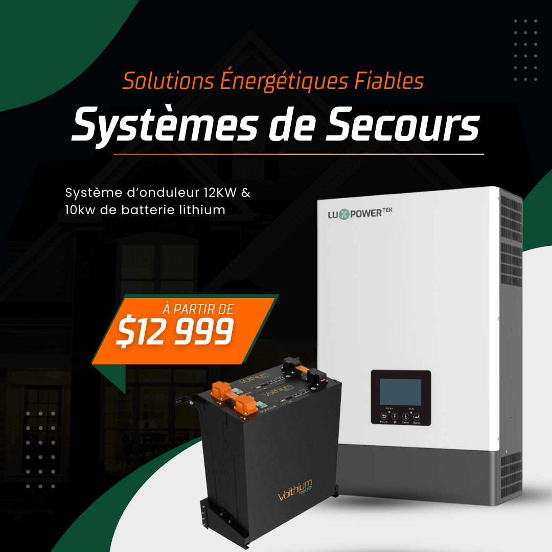 Système Onduleur 12KW & Batterie Lithium 10KW