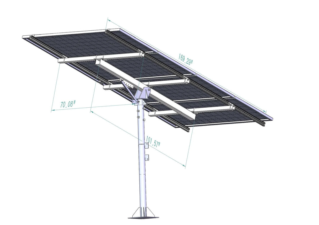 Système de support sur tête de mat Arbora P4 - 4 panneaux solaires