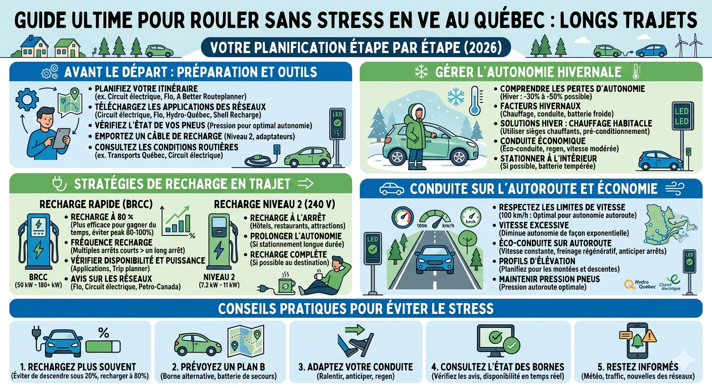 Longs Trajets en VE au Québec : Le Guide Ultime pour Rouler Sans Stress
