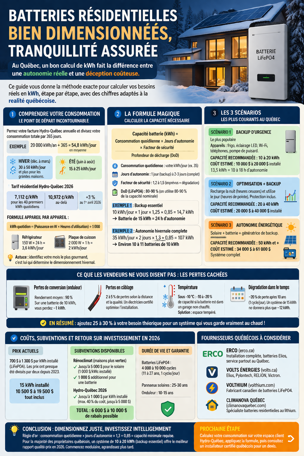 Dimensionner sa batterie maison : combien de kWh vous faut-il vraiment ?
