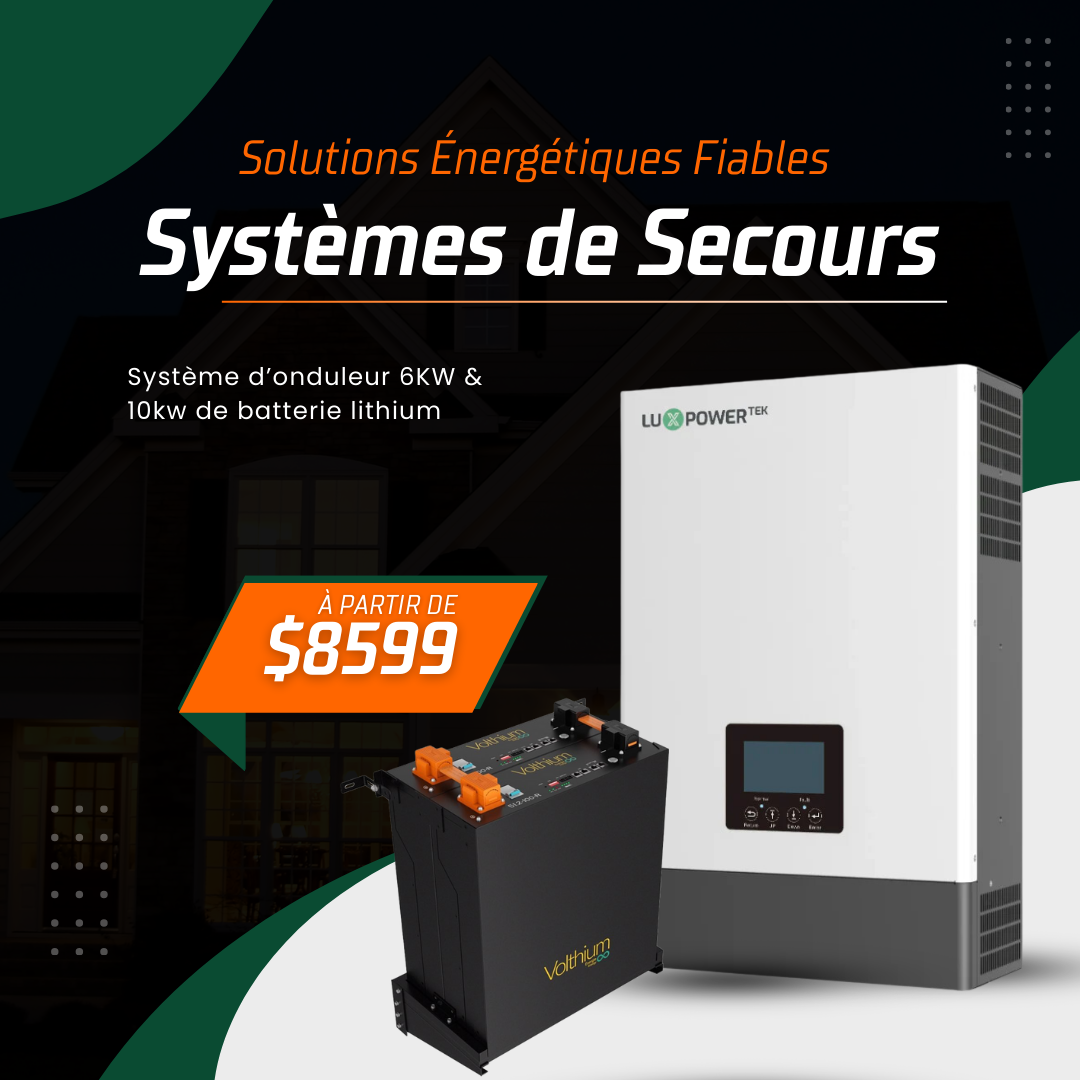 Système Onduleur 6KW & Batterie Lithium 10KW