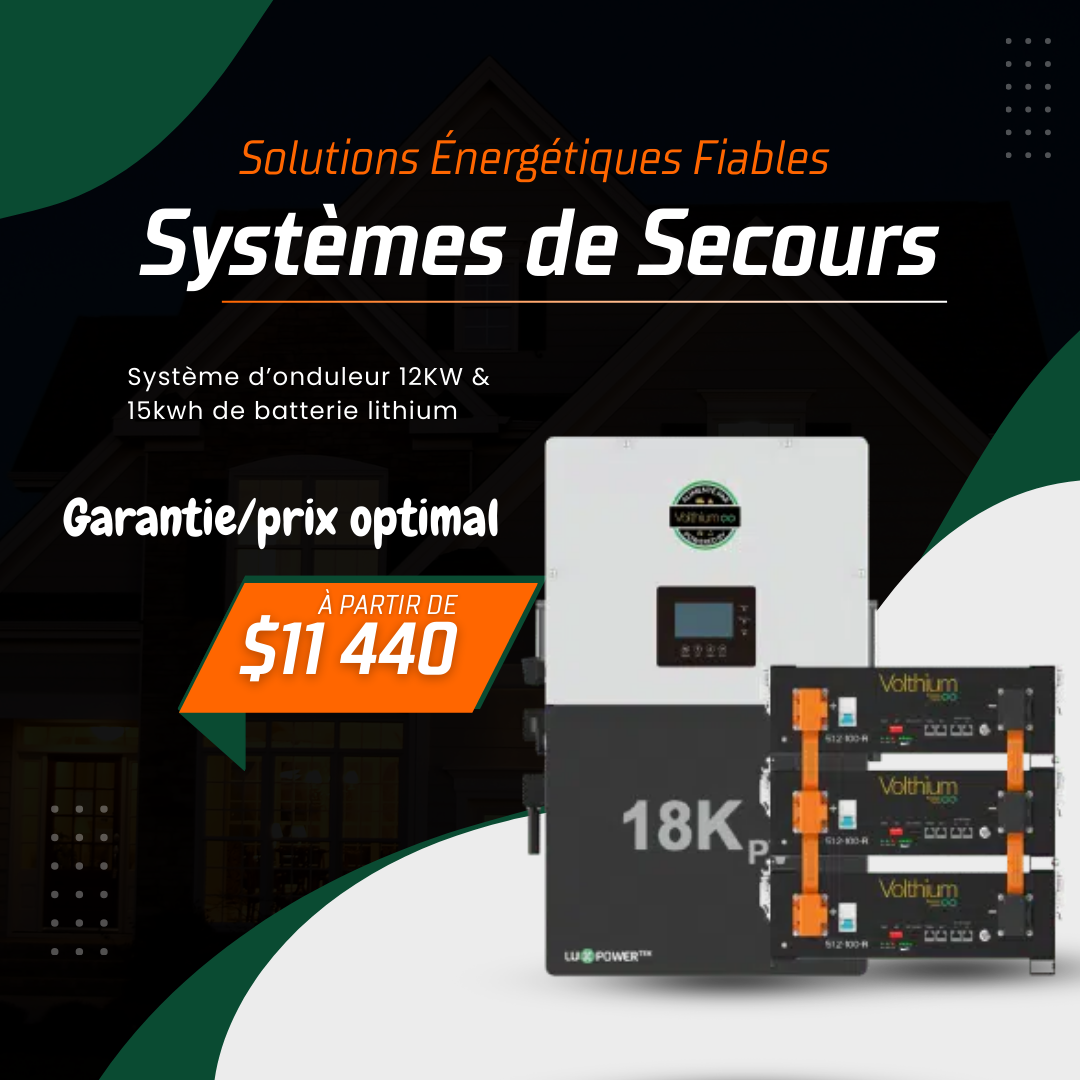 Système Onduleur 12KW & Batterie Lithium 15KW (Promotion)