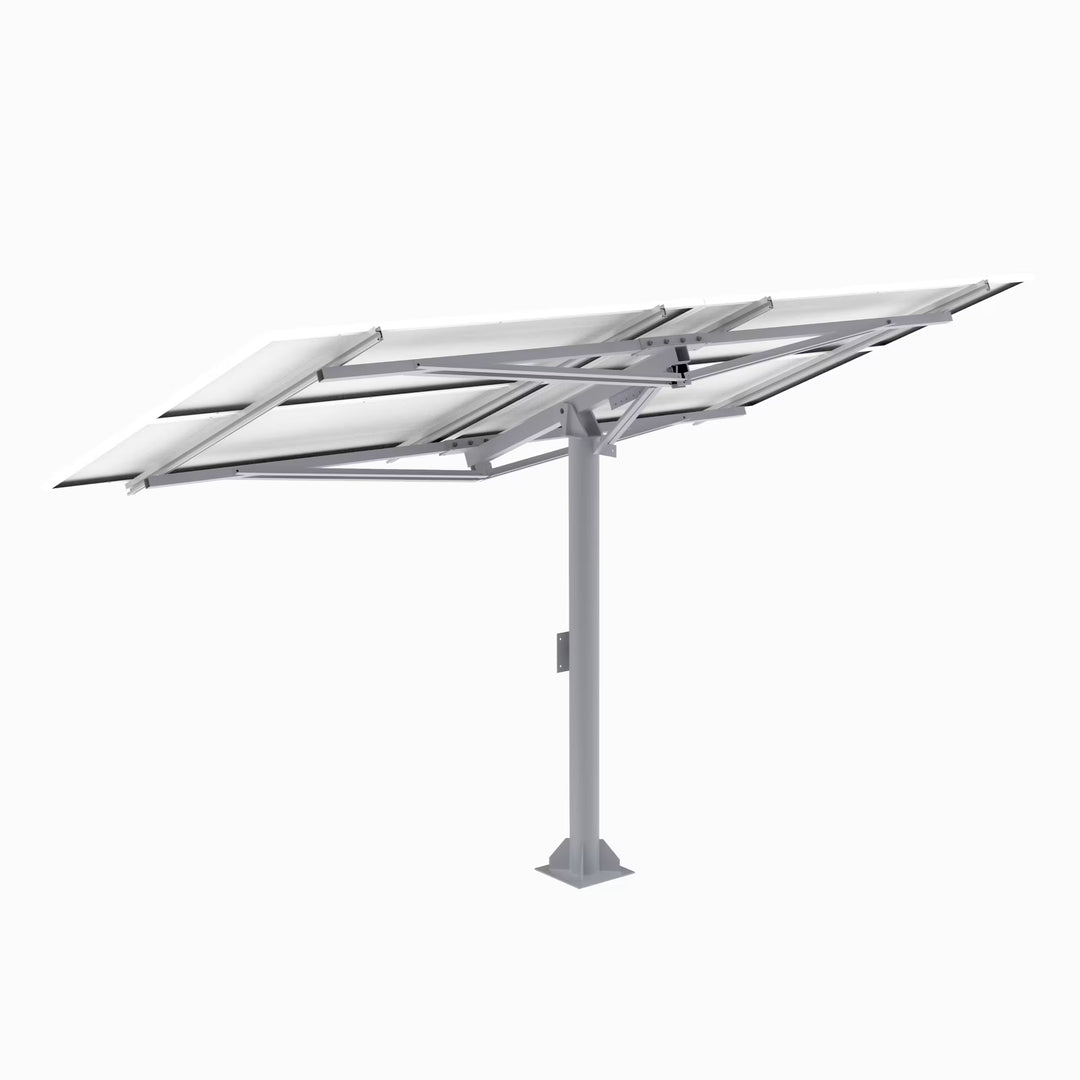 Support sur poteau Arbora P4-C pour 4 panneaux solaires — Inclinable