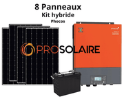 KIT SOLAIRE HYBRIDE PHOCOS 6.5KW / 8 PANNEAUX / AGM 19.2kw